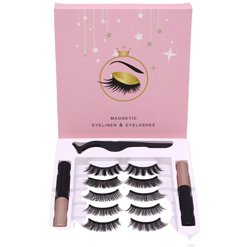 Magnetic Eyelashes Eyeliner Set Long Lasting False Mink Waterproof Eye Lashes Extension Reusable Beauty Makeup Tool