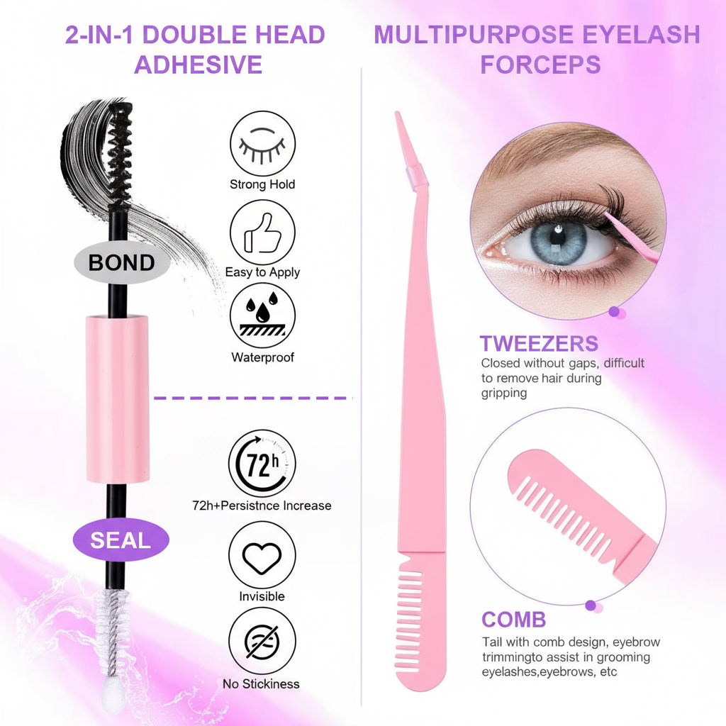 12 Rows Of 30D Plus 40D Clusters Of 240 Segmented Lashes Set