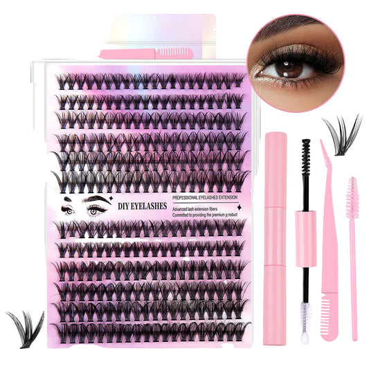 12 Rows Of 30D Plus 40D Clusters Of 240 Segmented Lashes Set